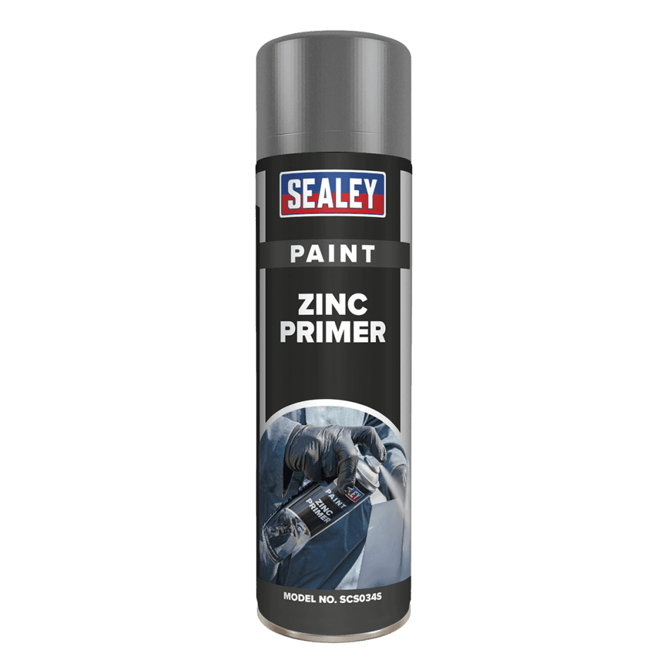 Sealey Grey Zinc Primer Paint 500ml Model No.-SCS034S