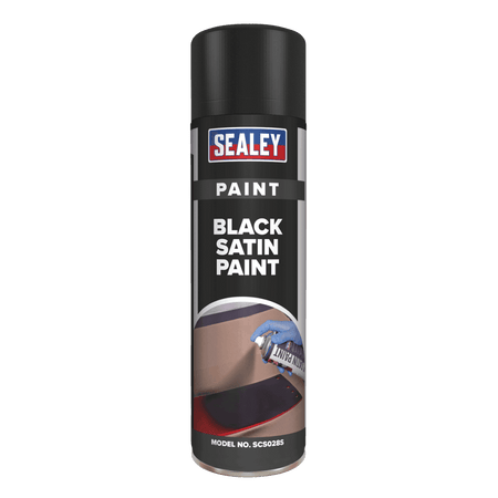 Sealey Black Satin Paint 500ml Model No.-SCS028S