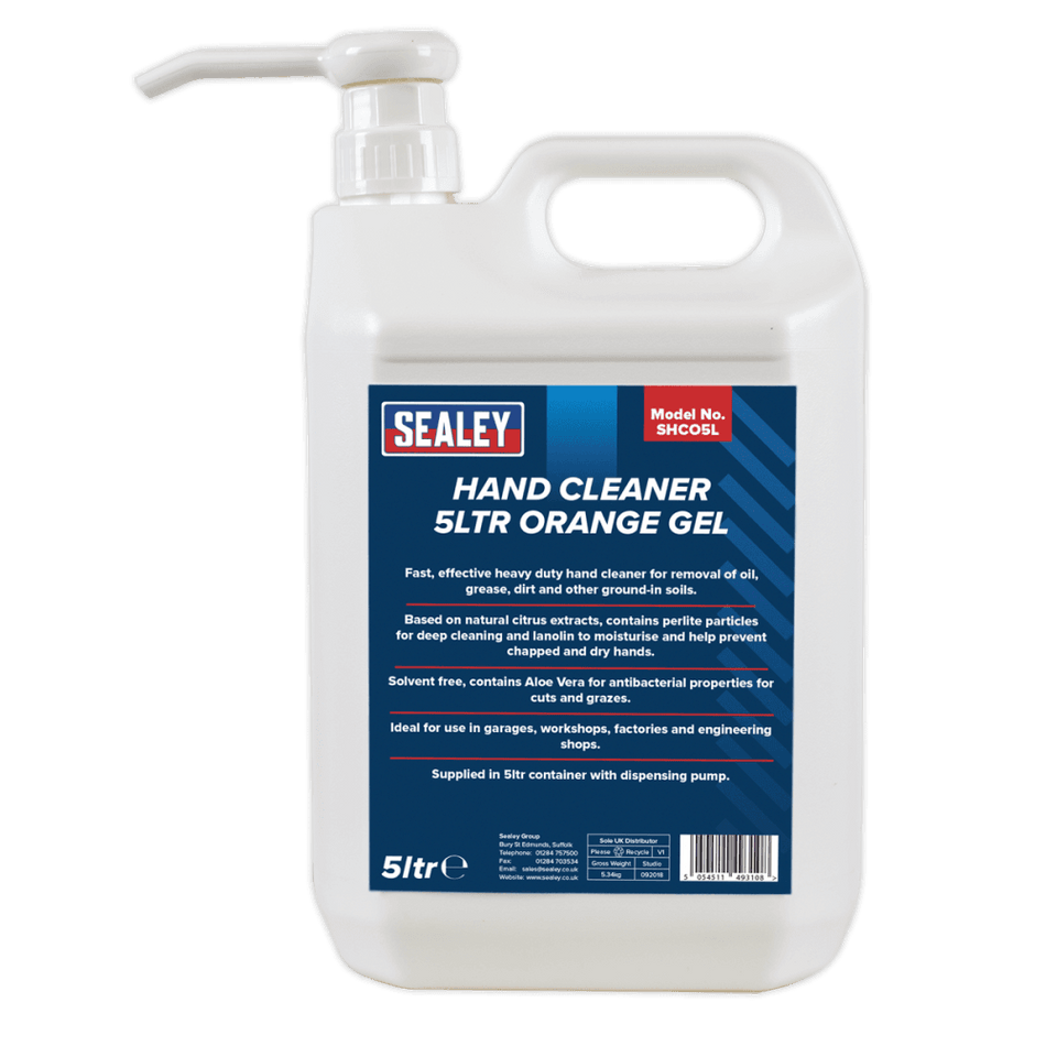 Sealey Hand Cleaner 5ltr Orange Gel Model No.-SHCO5L