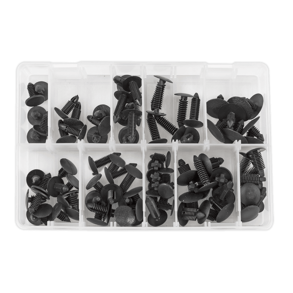 Sealey Fir Tree Clip Assortment - Pack of 100 Model No.-TCFT100AS