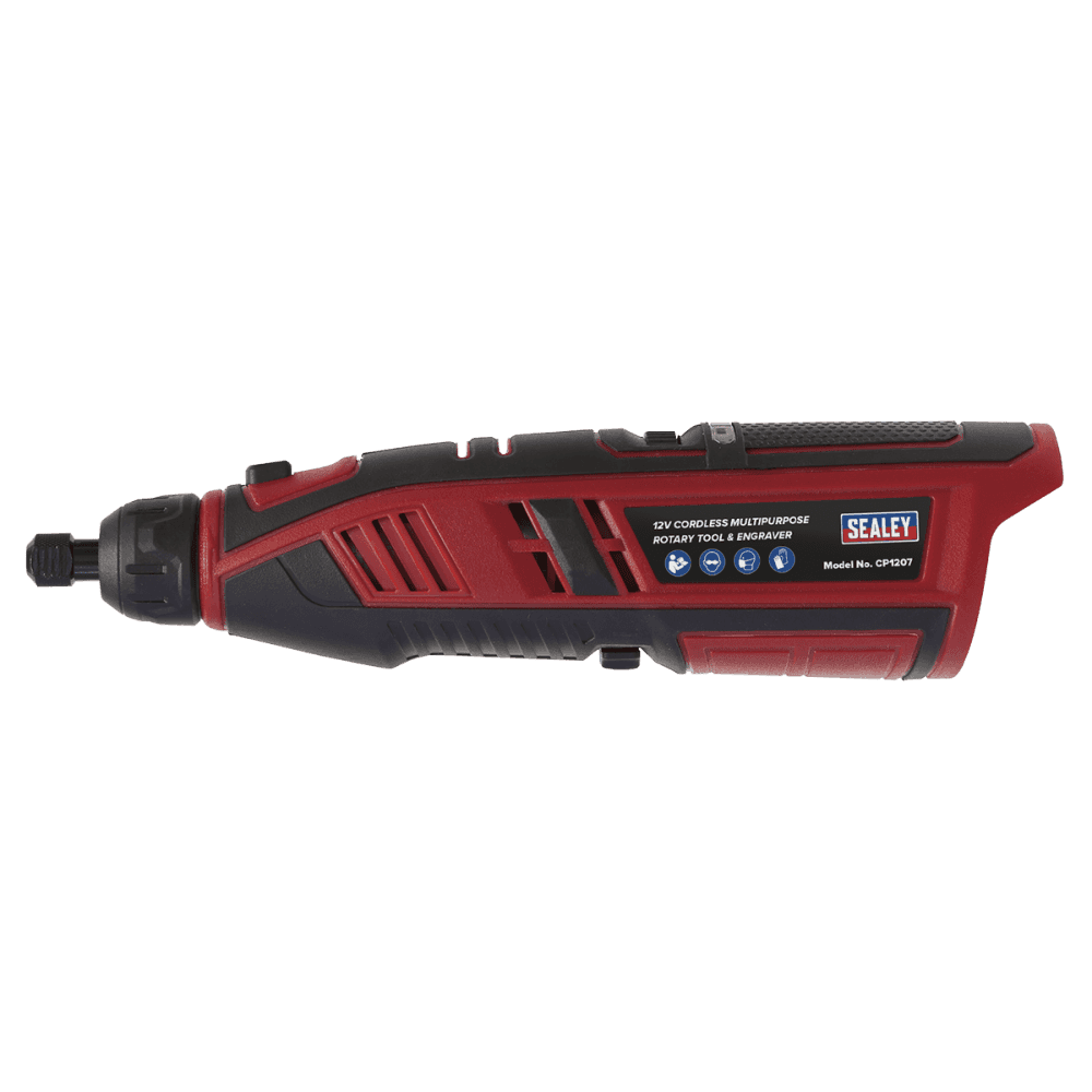 Sealey Cordless Multipurpose Rotary Tool & Engraver Kit 49pc 12V Li-ion - Body Only Model No.-CP1207