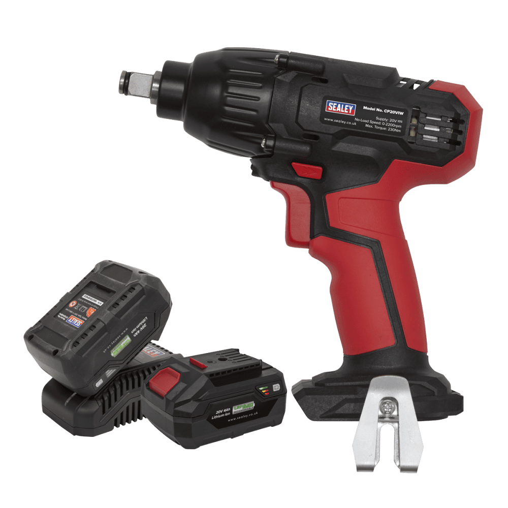 Sealey Impact Wrench 20V 1/2"Sq Drive 230Nm - 2 Batteries Model No.-CP20VIWKIT