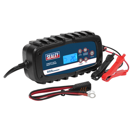 Sealey Compact Auto Smart Charger 6.5A 9-Cycle 6/12V - Lithium Model No.-AUTOCHARGE650HF