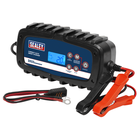 Sealey Compact Auto Smart Charger 6.5A 9-Cycle 6/12V - Lithium Model No.-AUTOCHARGE650HF