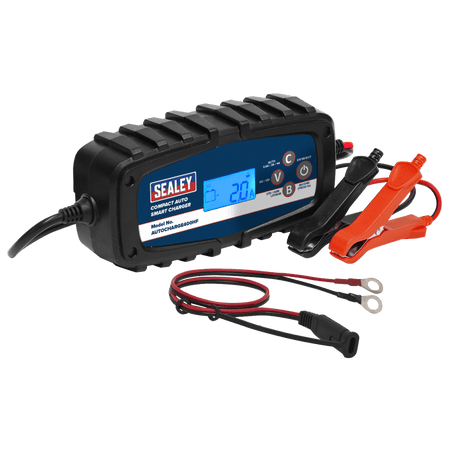 Sealey Compact Auto Smart Charger 4A 9-Cycle 6/12V - Lithium Model No.-AUTOCHARGE400HF