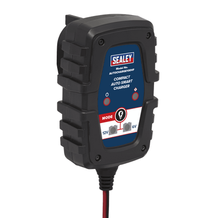 Sealey 6/12V Compact Smart Trickle Charger & Maintainer 1A Model No.-AUTOCHARGE100HF