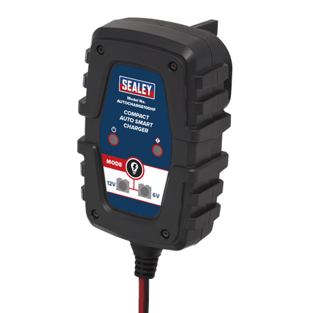 Sealey 6/12V Compact Smart Trickle Charger & Maintainer 1A Model No.-AUTOCHARGE100HF