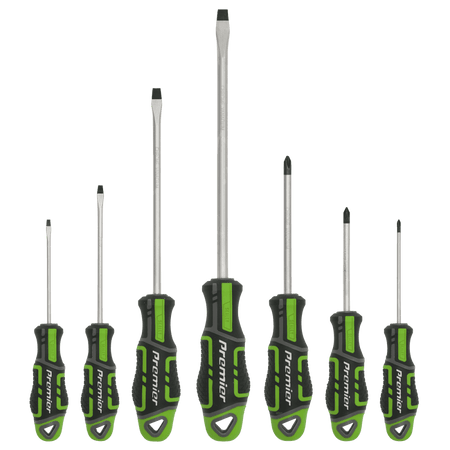 Sealey Premier GripMAX® Screwdriver Set 7pc - Hi-Vis Green Model No.-AK4321HV