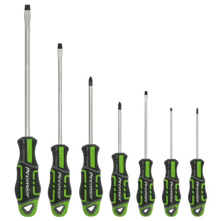 Sealey Premier GripMAX® Screwdriver Set 7pc - Hi-Vis Green Model No.-AK4321HV