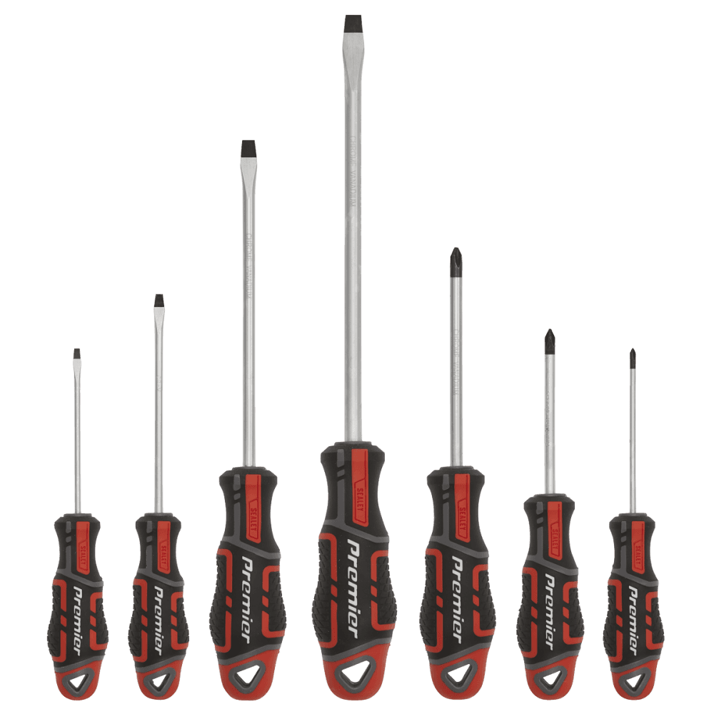 Sealey Premier GripMAX® Screwdriver Set 7pc - Red Model No.-AK4321
