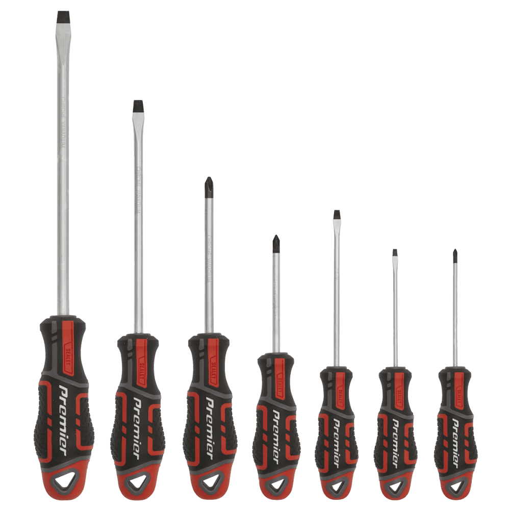 Sealey Premier GripMAX® Screwdriver Set 7pc - Red Model No.-AK4321