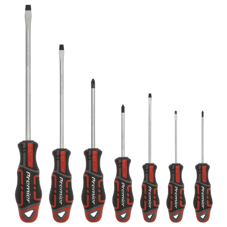 Sealey Premier GripMAX® Screwdriver Set 7pc - Red Model No.-AK4321