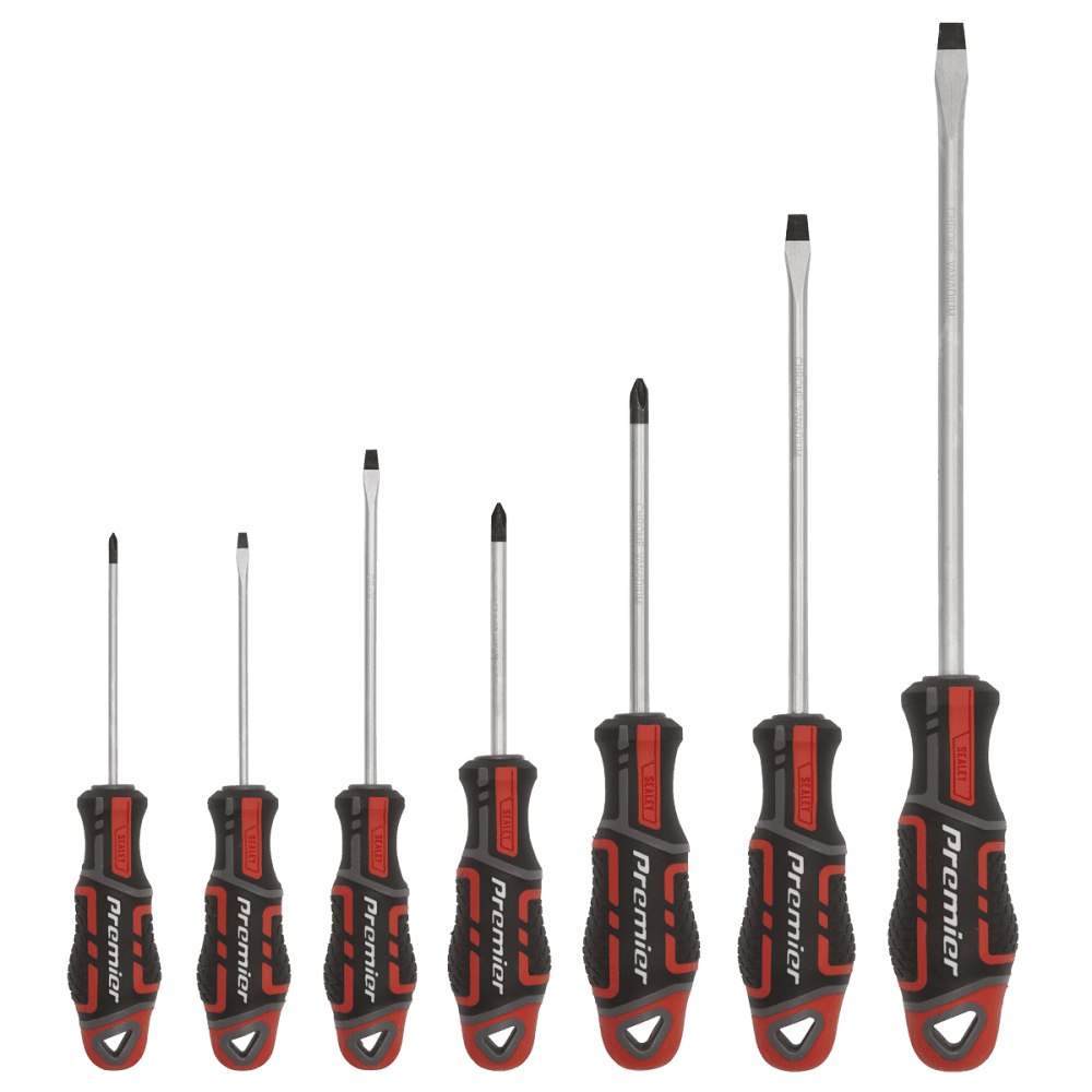 Sealey Premier GripMAX® Screwdriver Set 7pc - Red Model No.-AK4321