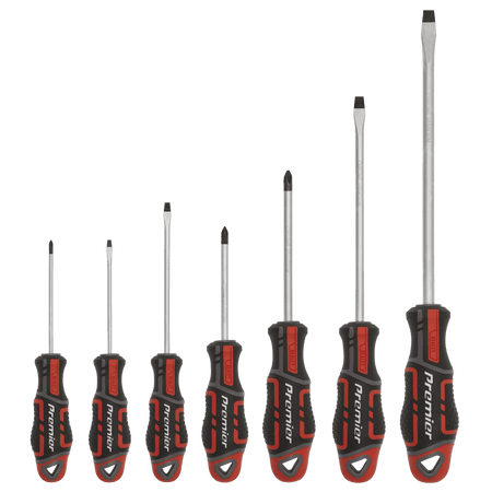 Sealey Premier GripMAX® Screwdriver Set 7pc - Red Model No.-AK4321
