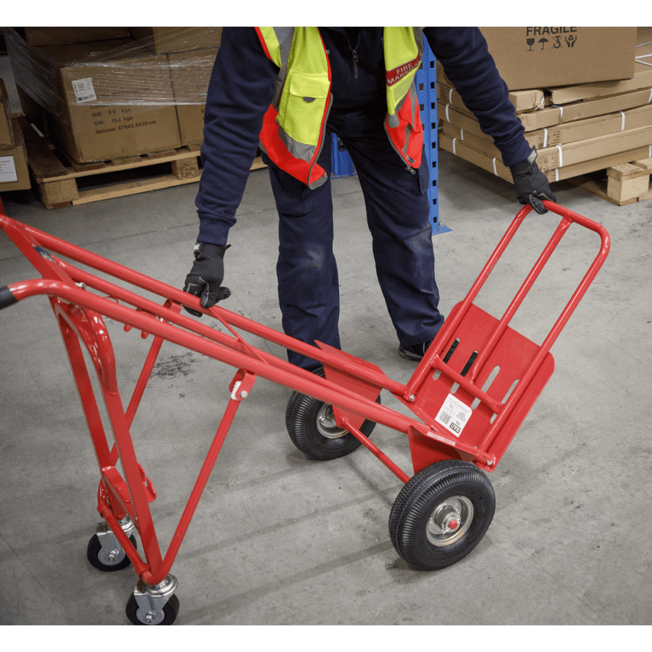 Sealey Sack Truck 3-in-1 with Pneumatic Tyre 250kg Capacity Model No-CST989