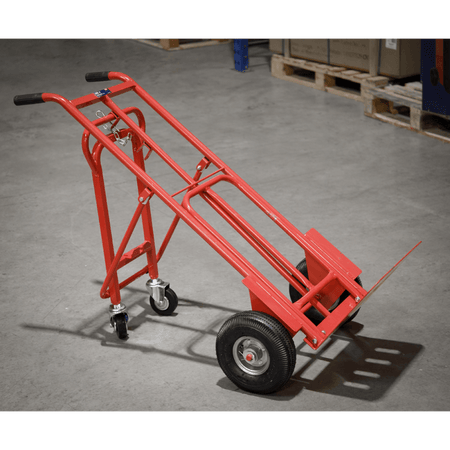 Sealey Sack Truck 3-in-1 with Pneumatic Tyre 250kg Capacity Model No-CST989