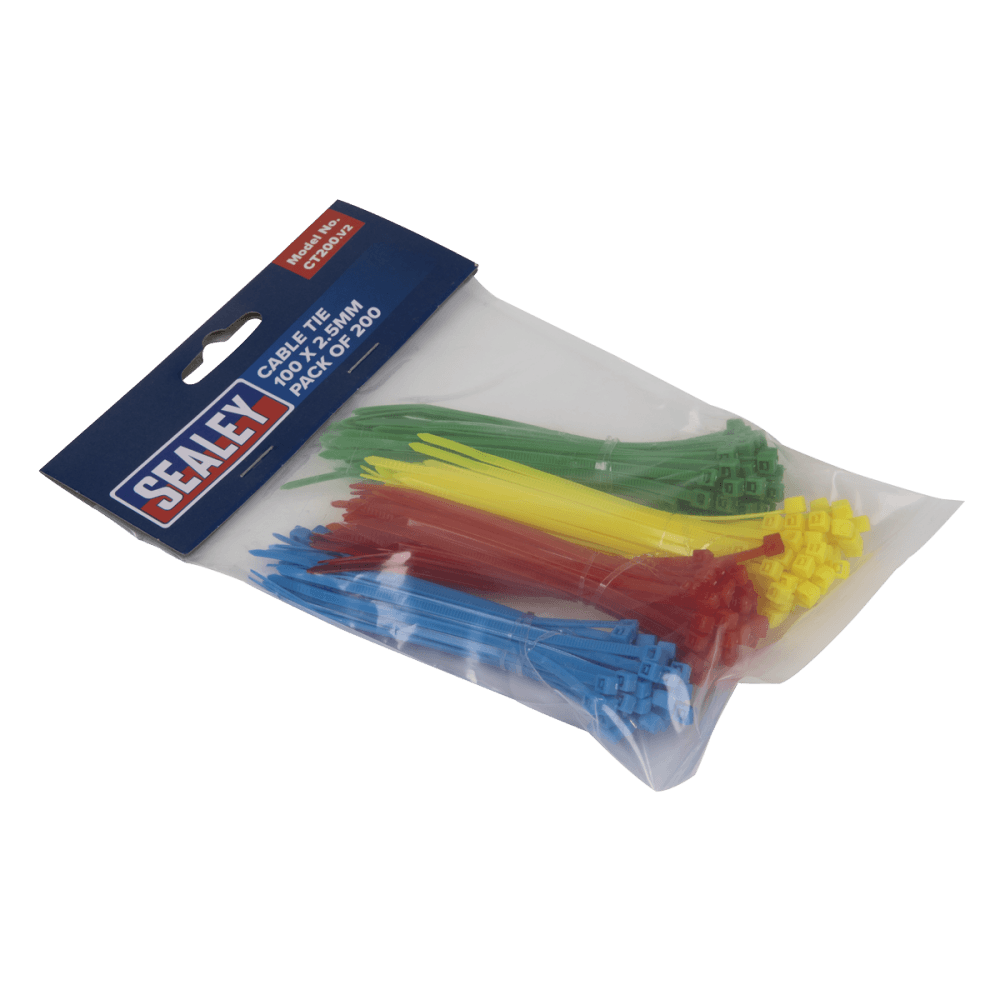 Sealey Cable Ties 100 x 2.5mm Pack of 200 Model No-CT200