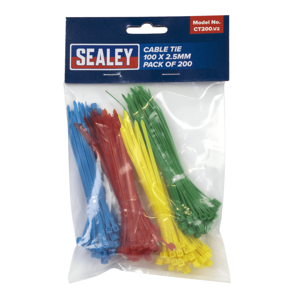 Sealey Cable Ties 100 x 2.5mm Pack of 200 Model No-CT200