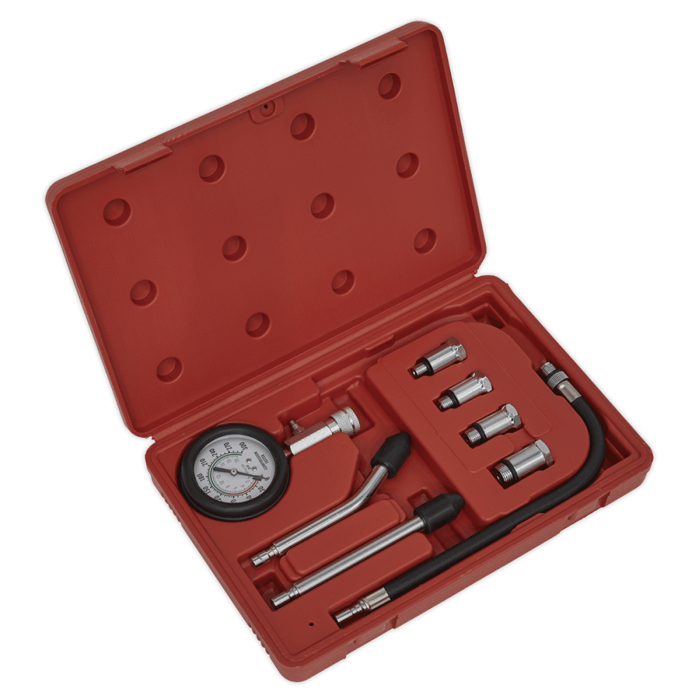 Sealey Petrol Engine Compression Test Kit 8pc Model No-CT955