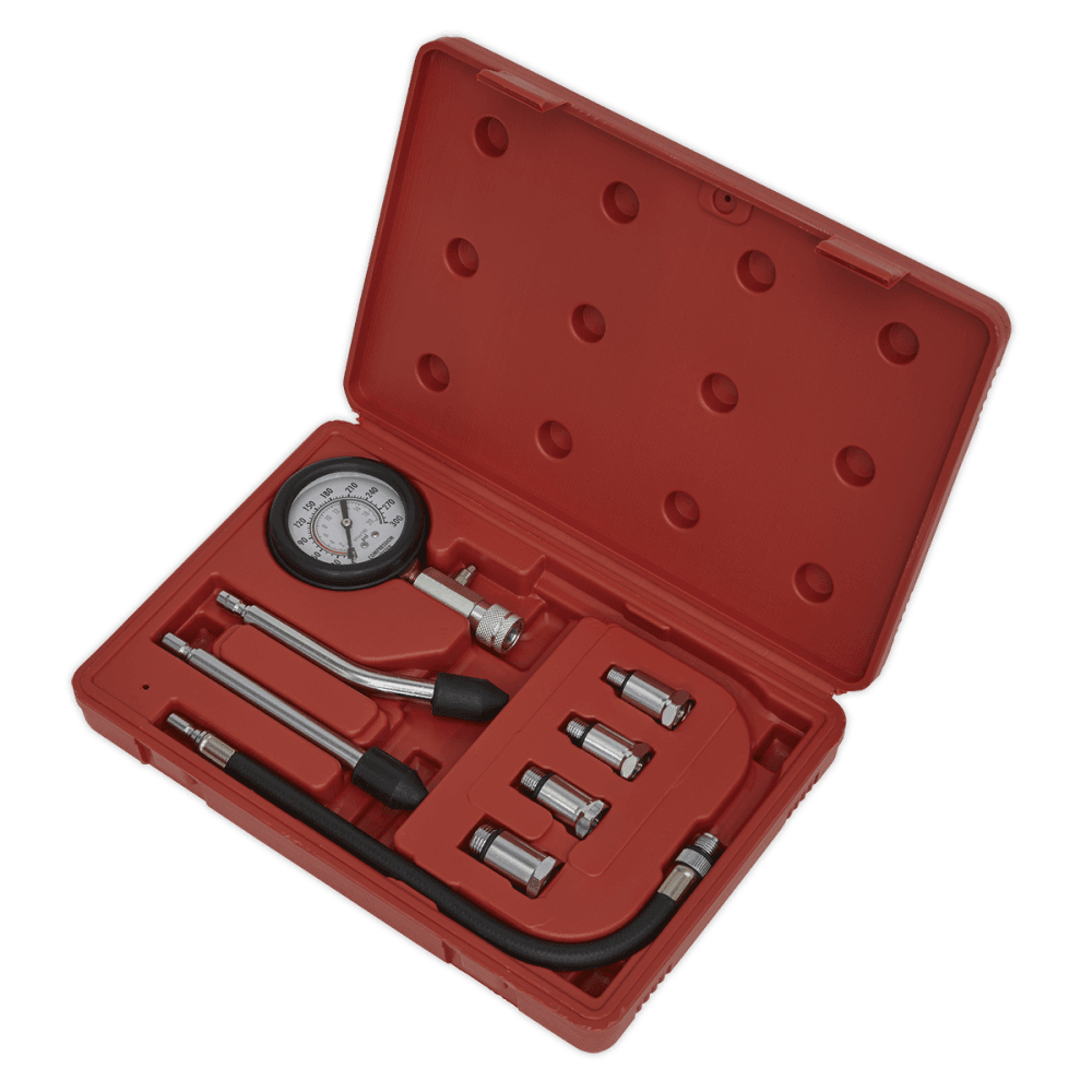 Sealey Petrol Engine Compression Test Kit 8pc Model No-CT955