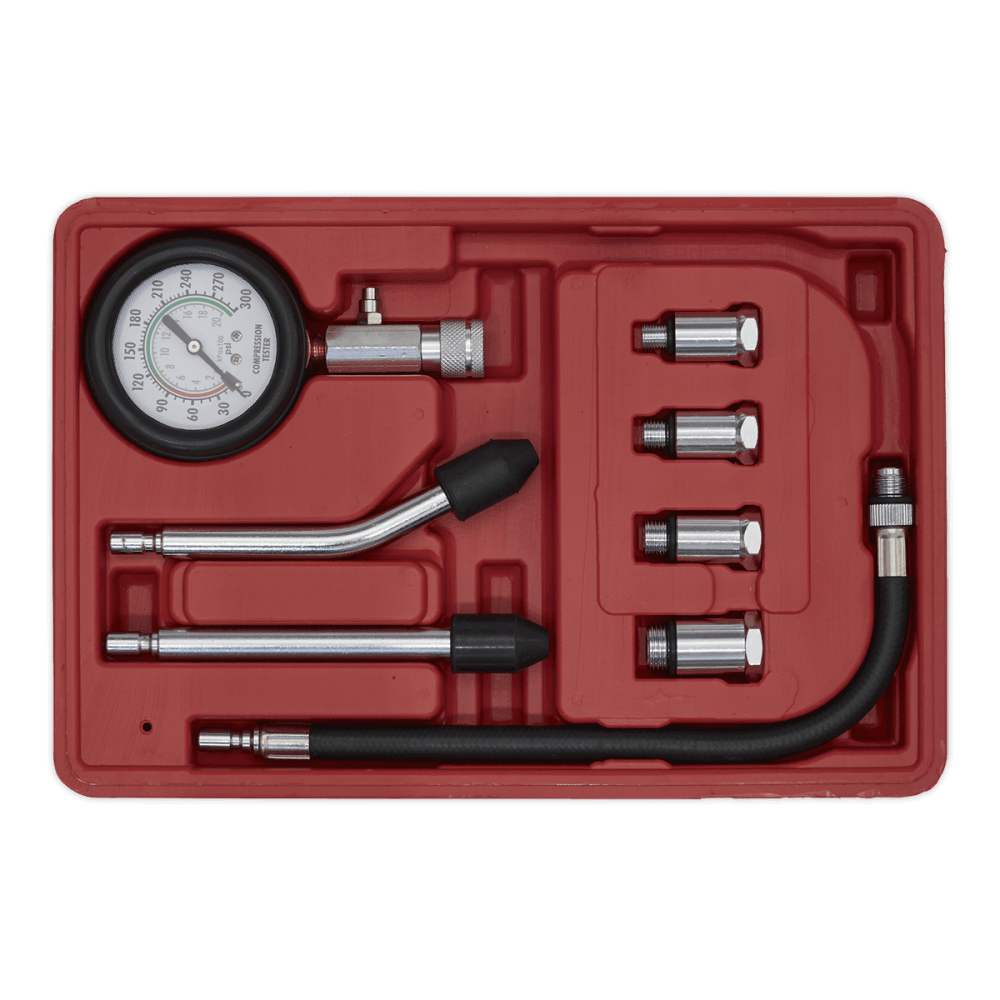 Sealey Petrol Engine Compression Test Kit 8pc Model No-CT955