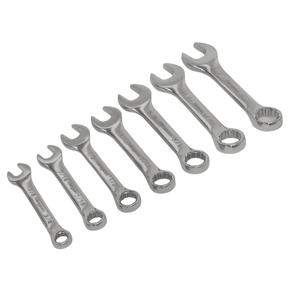 Sealey Combination Spanner Set 7pc Stubby Imperial Model No.-S01190