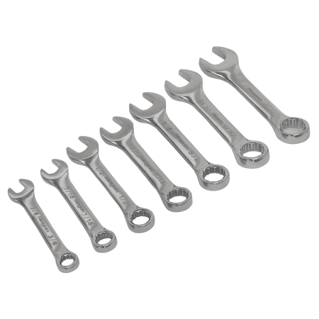 Sealey Combination Spanner Set 7pc Stubby Imperial Model No.-S01190