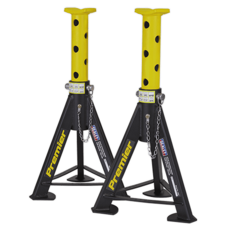 Sealey Axle Stands (Pair) 6tonne Capacity per Stand - Yellow Model No.-AS6Y