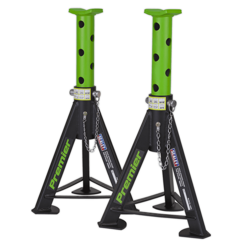 Sealey Axle Stands (Pair) 6tonne Capacity per Stand - Green Model No.-AS6G