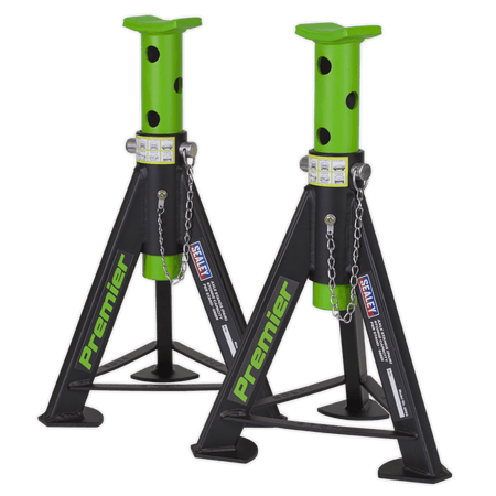 Sealey Axle Stands (Pair) 6tonne Capacity per Stand - Green Model No.-AS6G