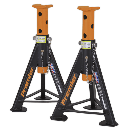 Sealey Axle Stands (Pair) 6tonne Capacity per Stand - Orange Model No.-AS6O