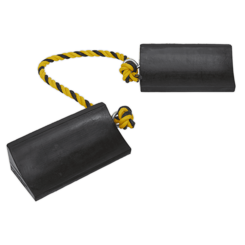 Sealey Rubber Wheel Chocks Heavy-Duty - Pair Model No.-WC16