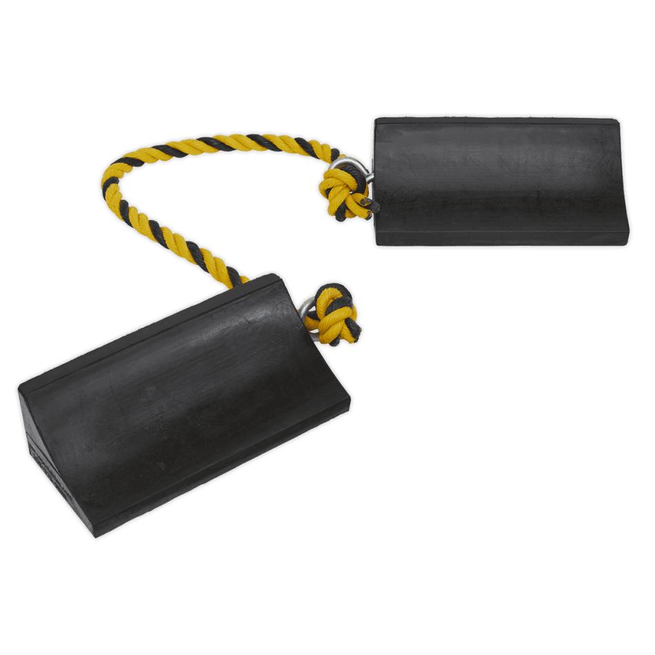 Sealey Rubber Wheel Chocks Heavy-Duty - Pair Model No.-WC16
