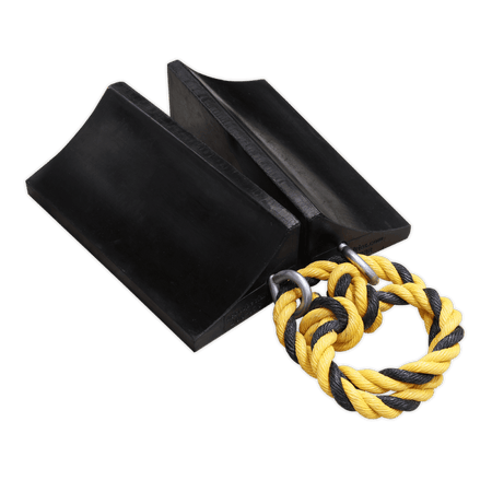 Sealey Rubber Wheel Chocks Heavy-Duty - Pair Model No.-WC16