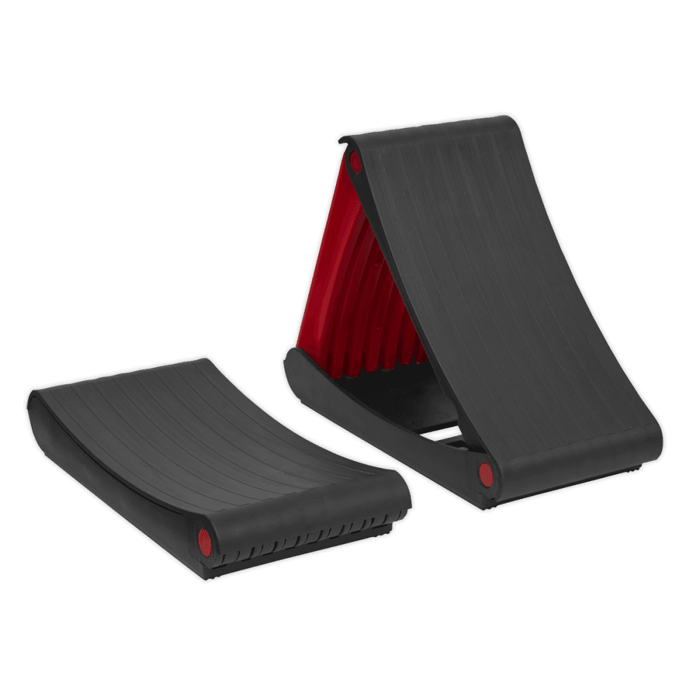 Sealey Folding Wheel Chocks - Pair Model No.-WCF01