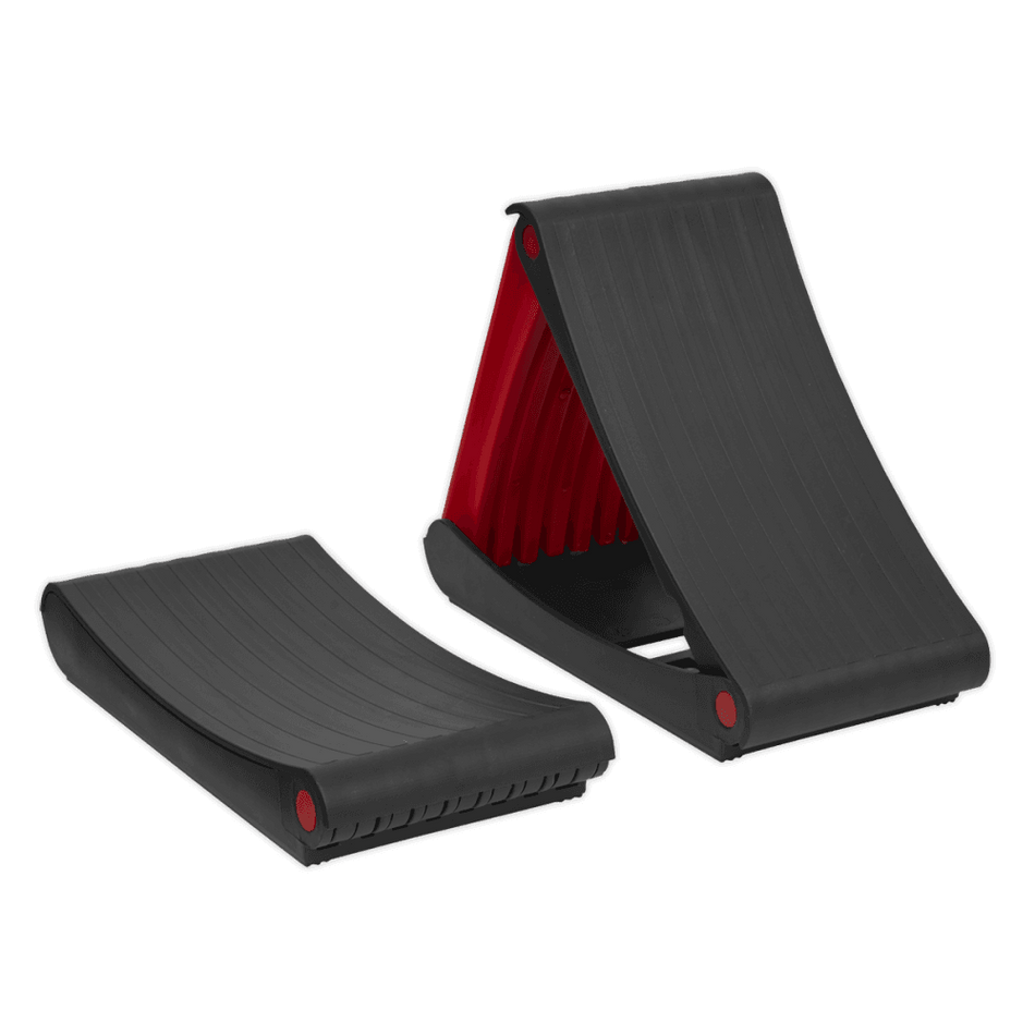 Sealey Folding Wheel Chocks - Pair Model No.-WCF01