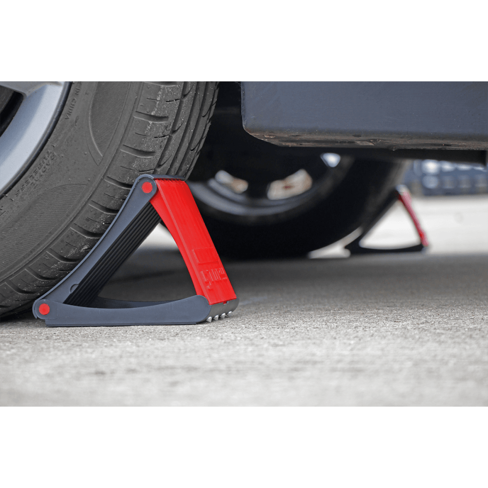 Sealey Folding Wheel Chocks - Pair Model No.-WCF01