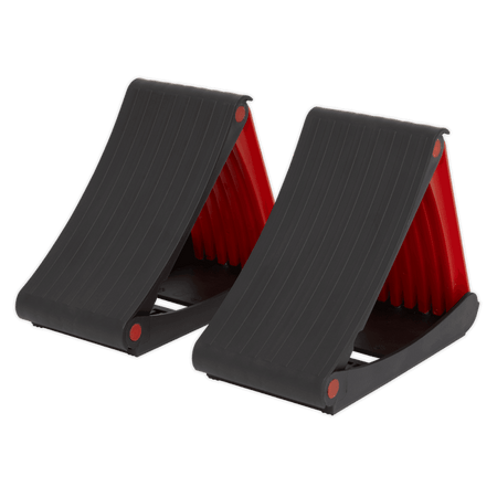Sealey Folding Wheel Chocks - Pair Model No.-WCF01