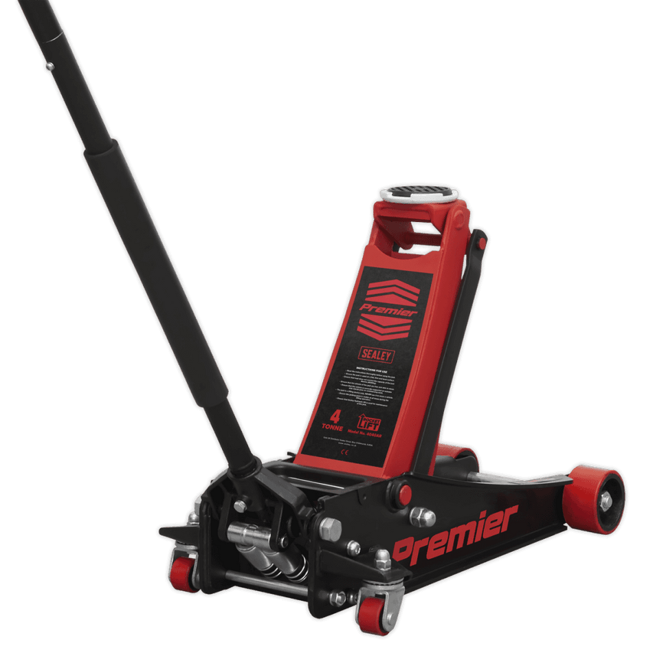 Sealey Trolley Jack 4tonne Rocket Lift Red Model No.-4040AR