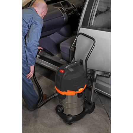 Sealey Vacuum Cleaner Cyclone Wet & Dry 30ltr Double Stage 1200W/230V Model No.-PC300BL