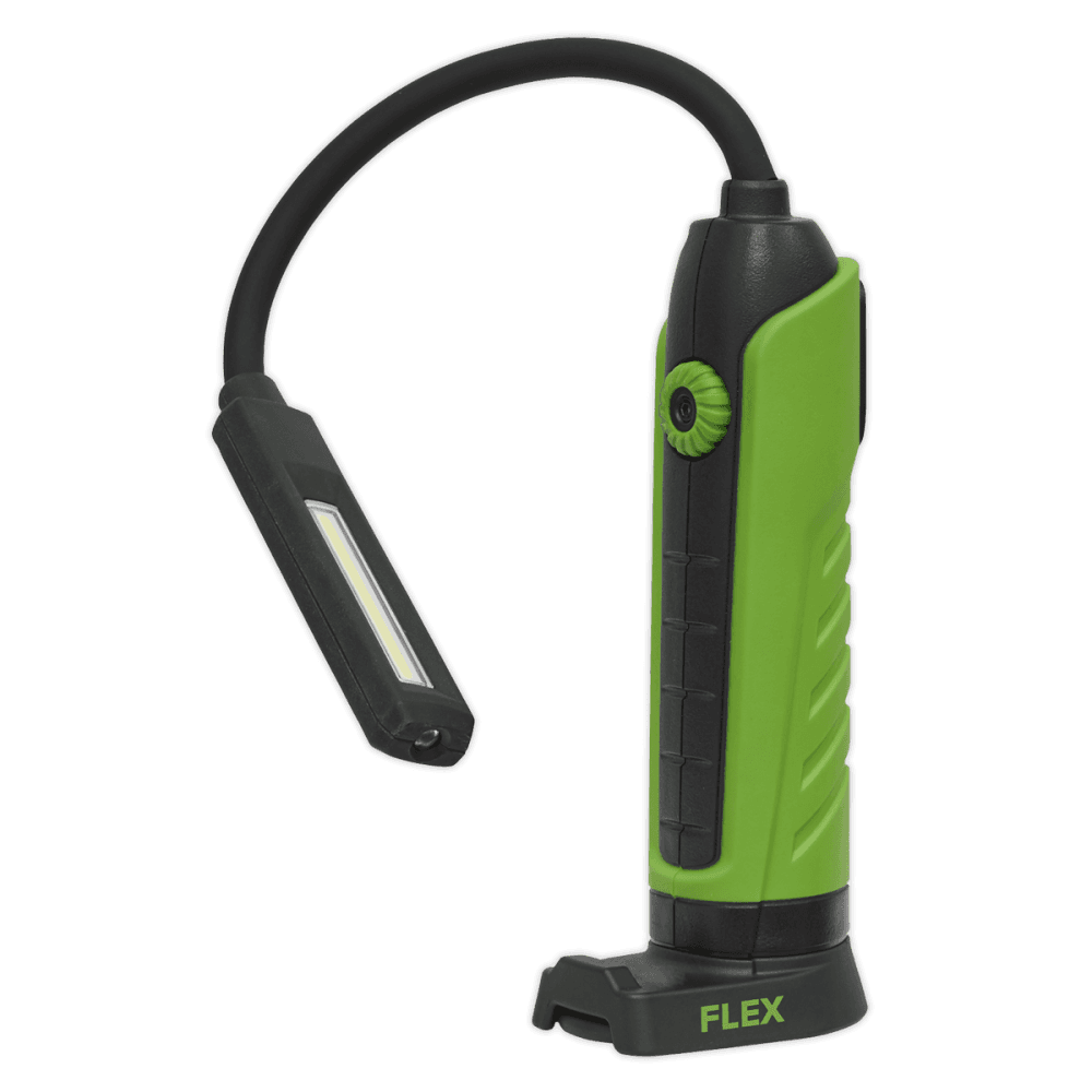 Sealey Flexi Rechargeable Green Inspection Lamp Li-ion 1 COB + 1 LED Model No.-LEDFLEXG