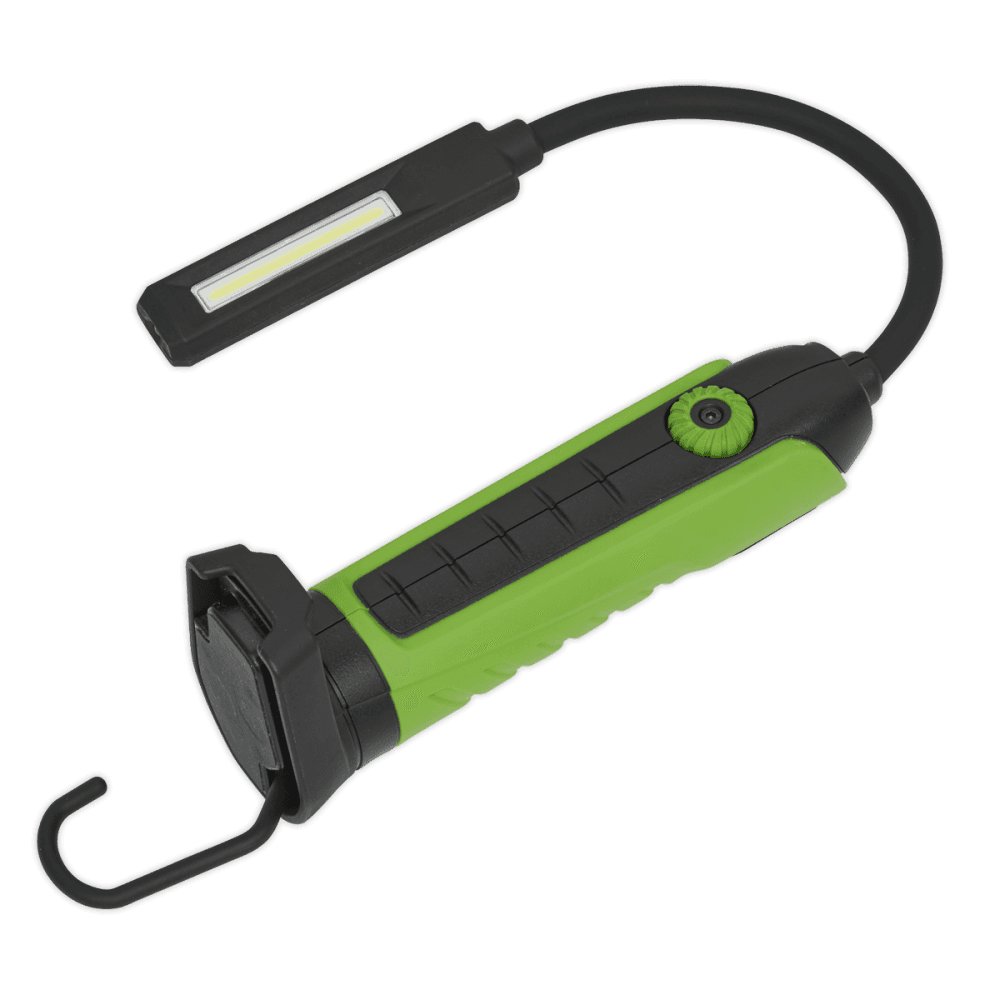 Sealey Flexi Rechargeable Green Inspection Lamp Li-ion 1 COB + 1 LED Model No.-LEDFLEXG