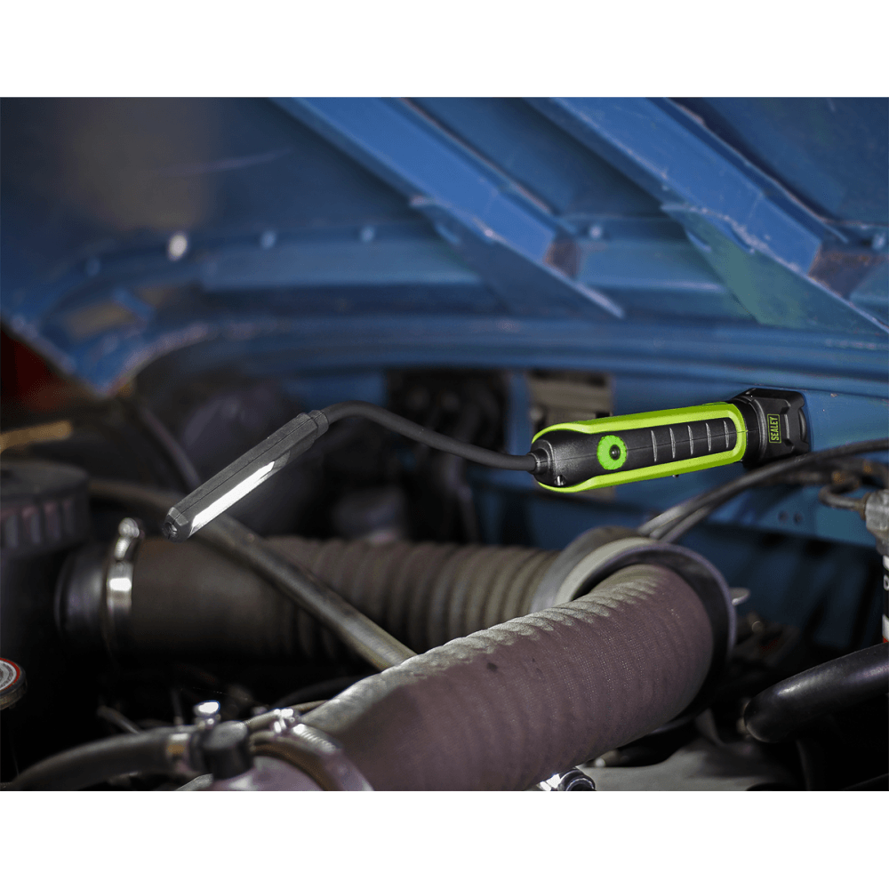 Sealey Flexi Rechargeable Green Inspection Lamp Li-ion 1 COB + 1 LED Model No.-LEDFLEXG