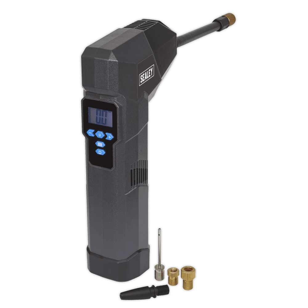 Sealey Compact Rechargeable Tyre Inflator & Powerbank with Work Light Model No.-CTI120