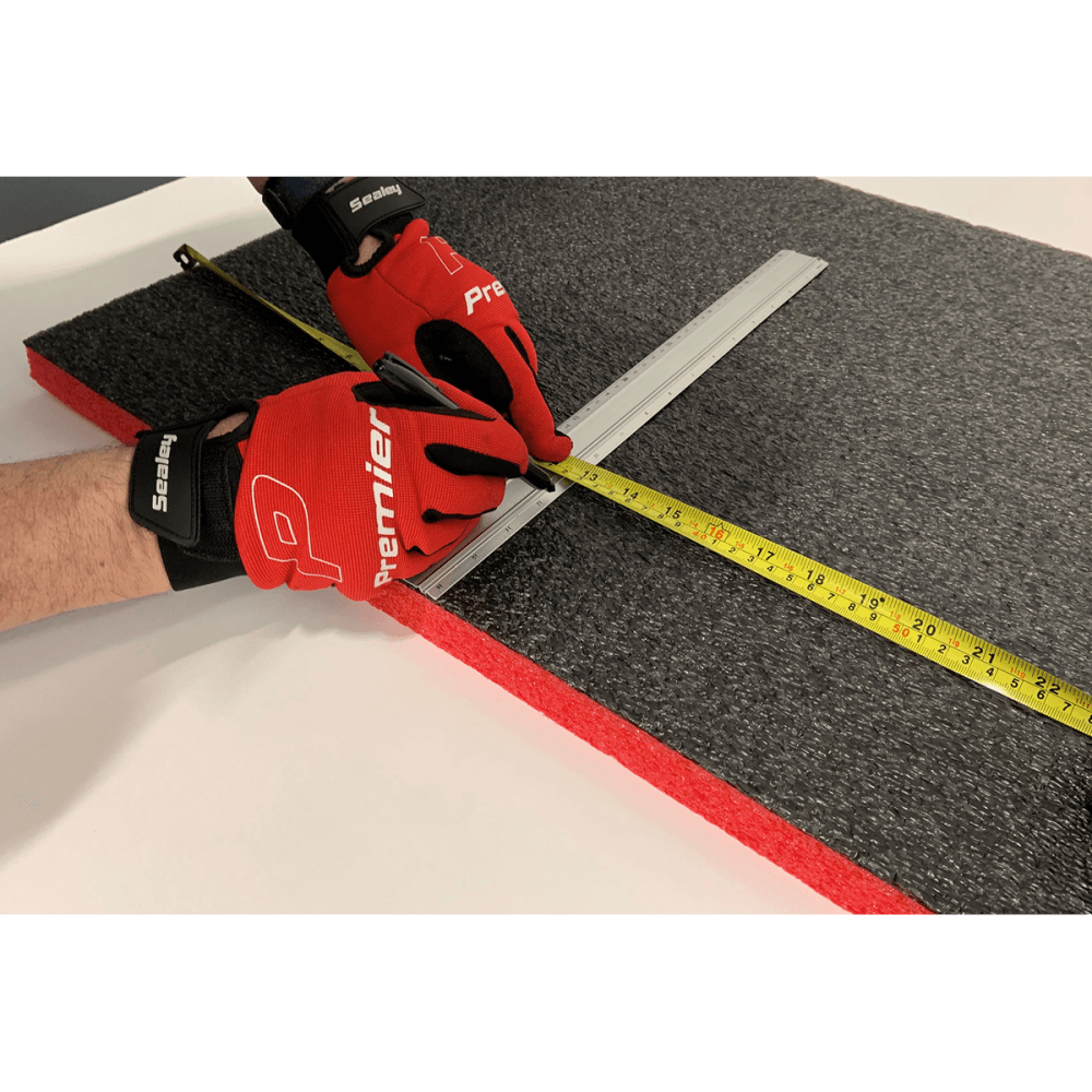 Sealey Easy Peel Shadow Foam Red/Black 1200 x 550 x 50mm Model No.-SF50R
