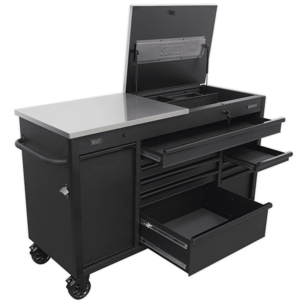 Sealey Superline PRO® Mobile Tool Cabinet with Power Tool Charging Drawer 1600mm Model No.-AP6310BE