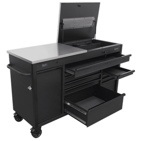 Sealey Superline PRO® Mobile Tool Cabinet with Power Tool Charging Drawer 1600mm Model No.-AP6310BE