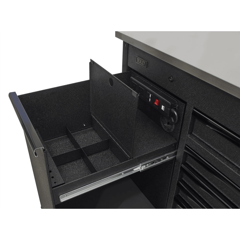 Sealey Superline PRO® Mobile Tool Cabinet with Power Tool Charging Drawer 1600mm Model No.-AP6310BE