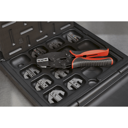 Sealey Ratchet Crimping Tool with Jaws and Storage Case Model No.-AK3858COMBO