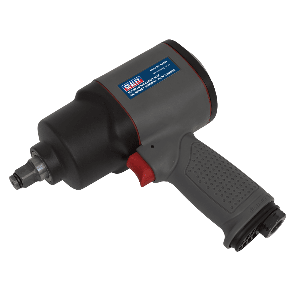 Sealey Air Impact Wrench 1/2"Sq Drive Composite Twin Hammer Model No- SA201